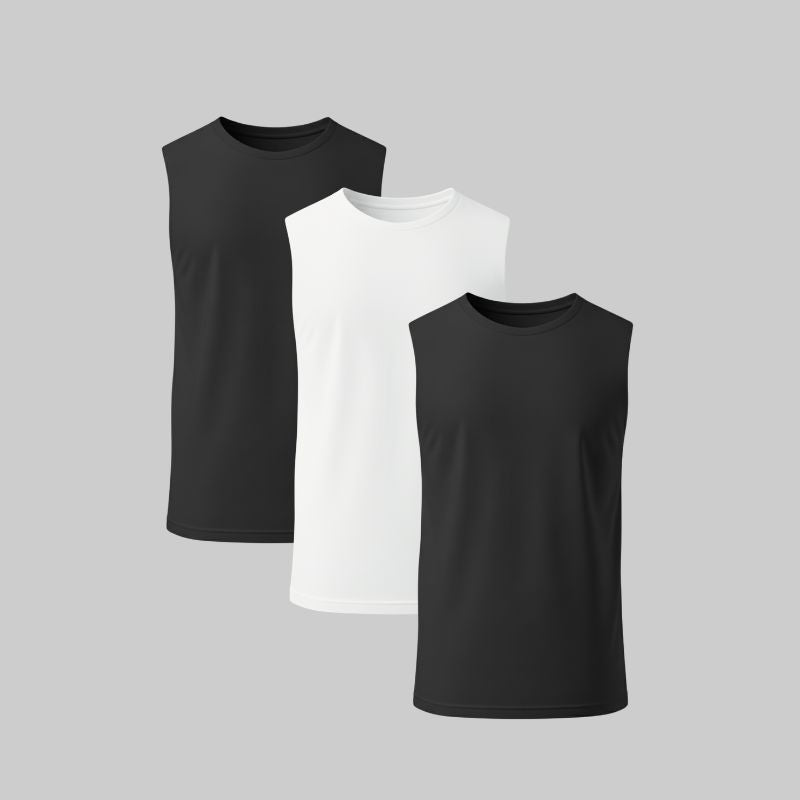 T-shirt noir sans manches