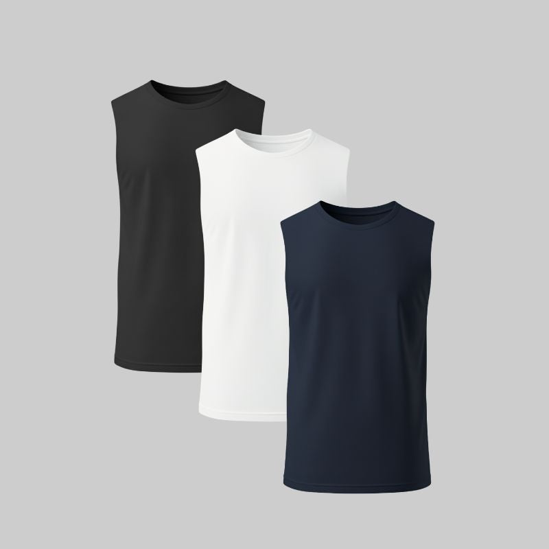 T-shirt noir sans manches