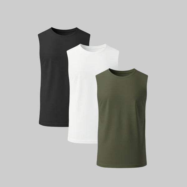 Camiseta Sin Mangas Pack 3