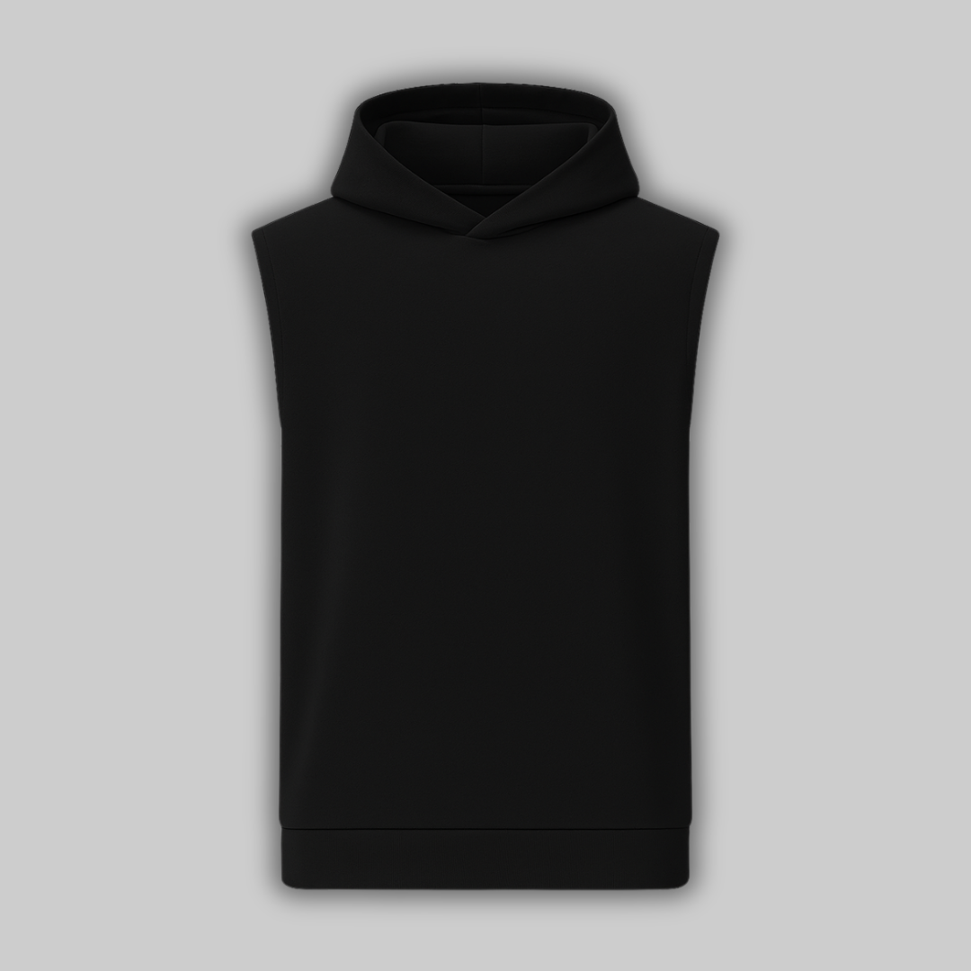 T-shirt noir sans manches