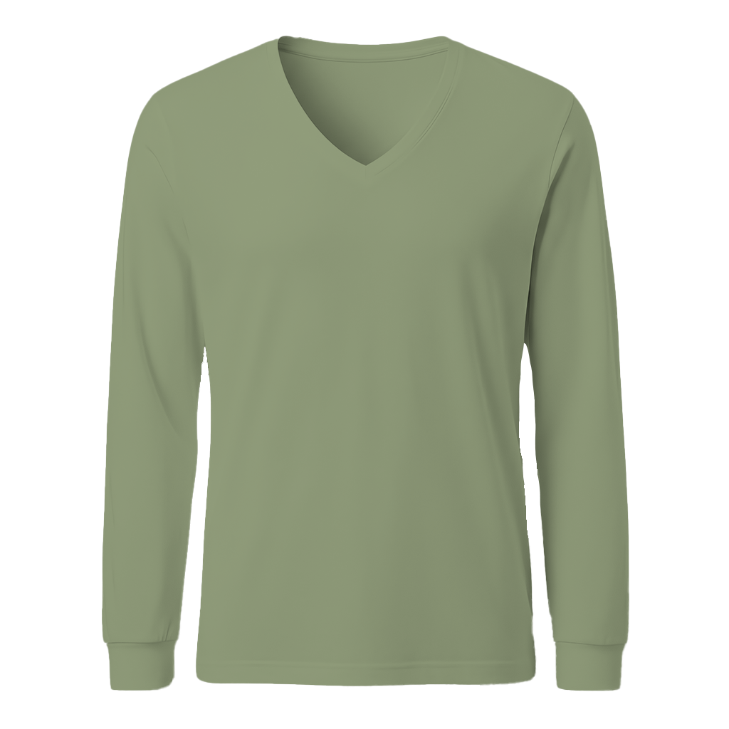Playera Verde manga larga Cuello en V