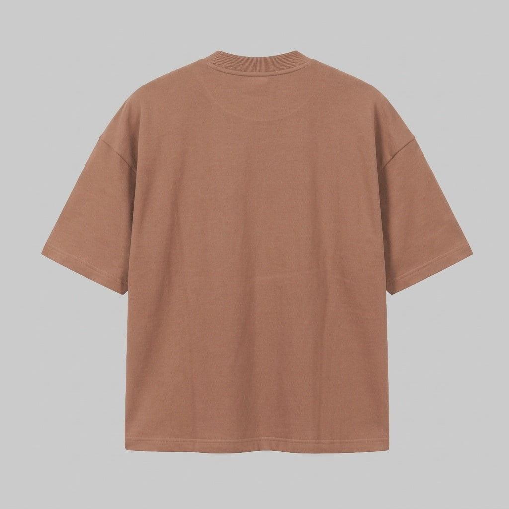 Playera Oversize Café 300G - vista trasera
