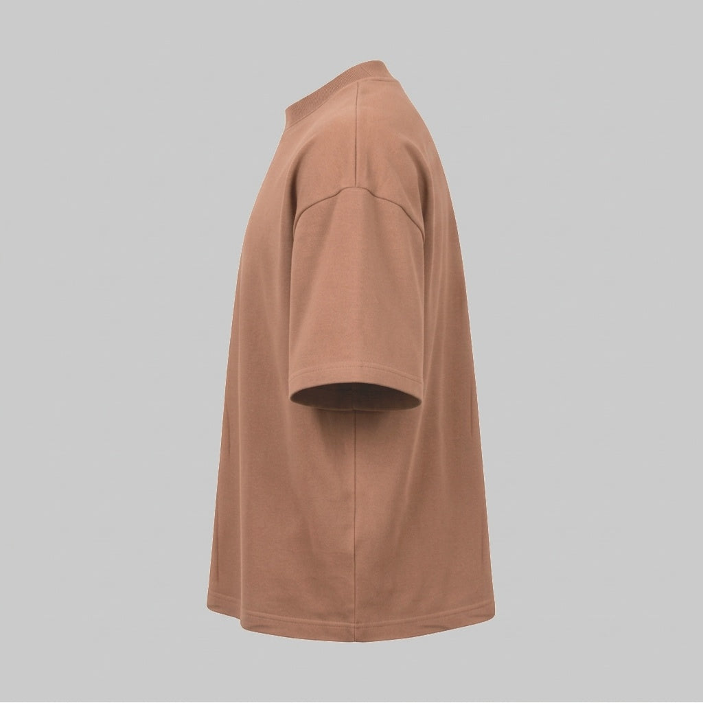 Playera Oversize Café 300G - vista lateral