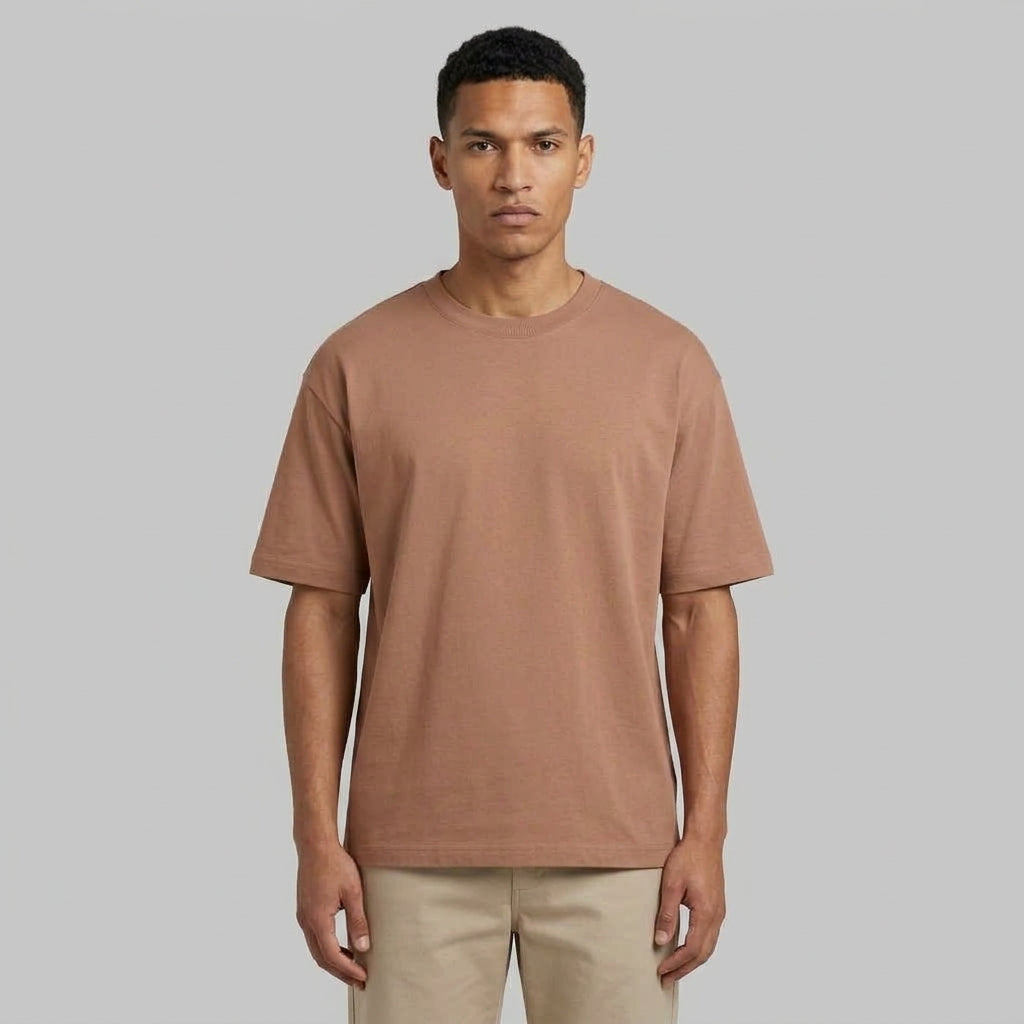 Playera Oversize Café 300G - modelo