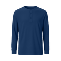 Camiseta Azul con Botones Manga Larga - tono uniforme HdT
