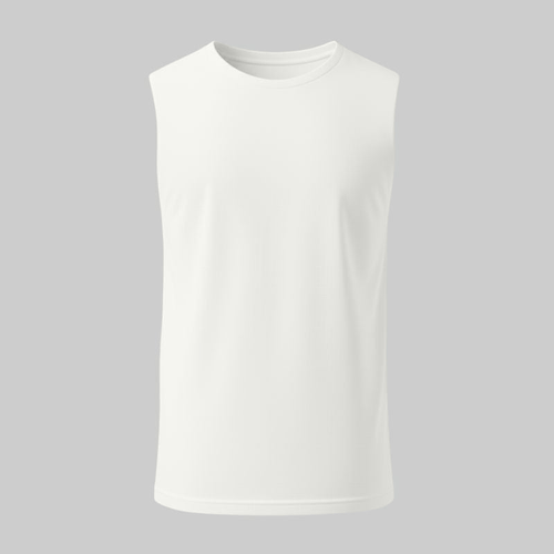 Camiseta Blanca Sin Mangas - tono uniforme HdT