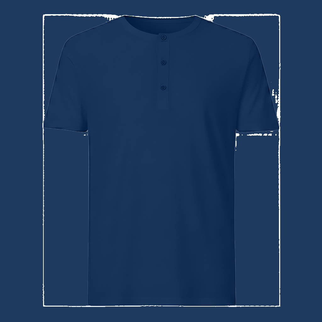 Camiseta con Botones Azul - tono uniforme HdT