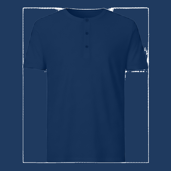 Camiseta con Botones Azul - tono uniforme HdT