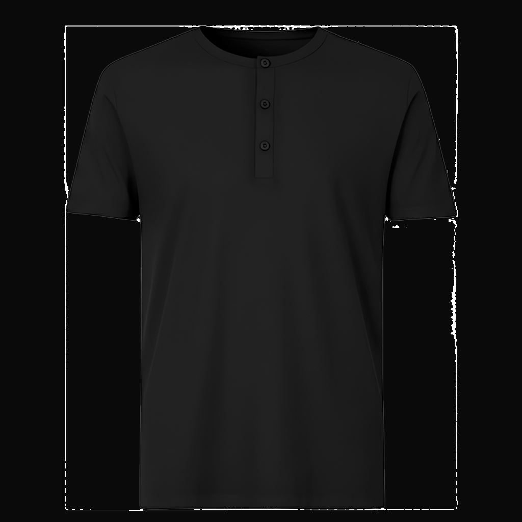 Camiseta con Botones Negra - tono uniforme HdT