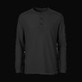 Camiseta Negra con Botones Manga Larga - tono uniforme HdT