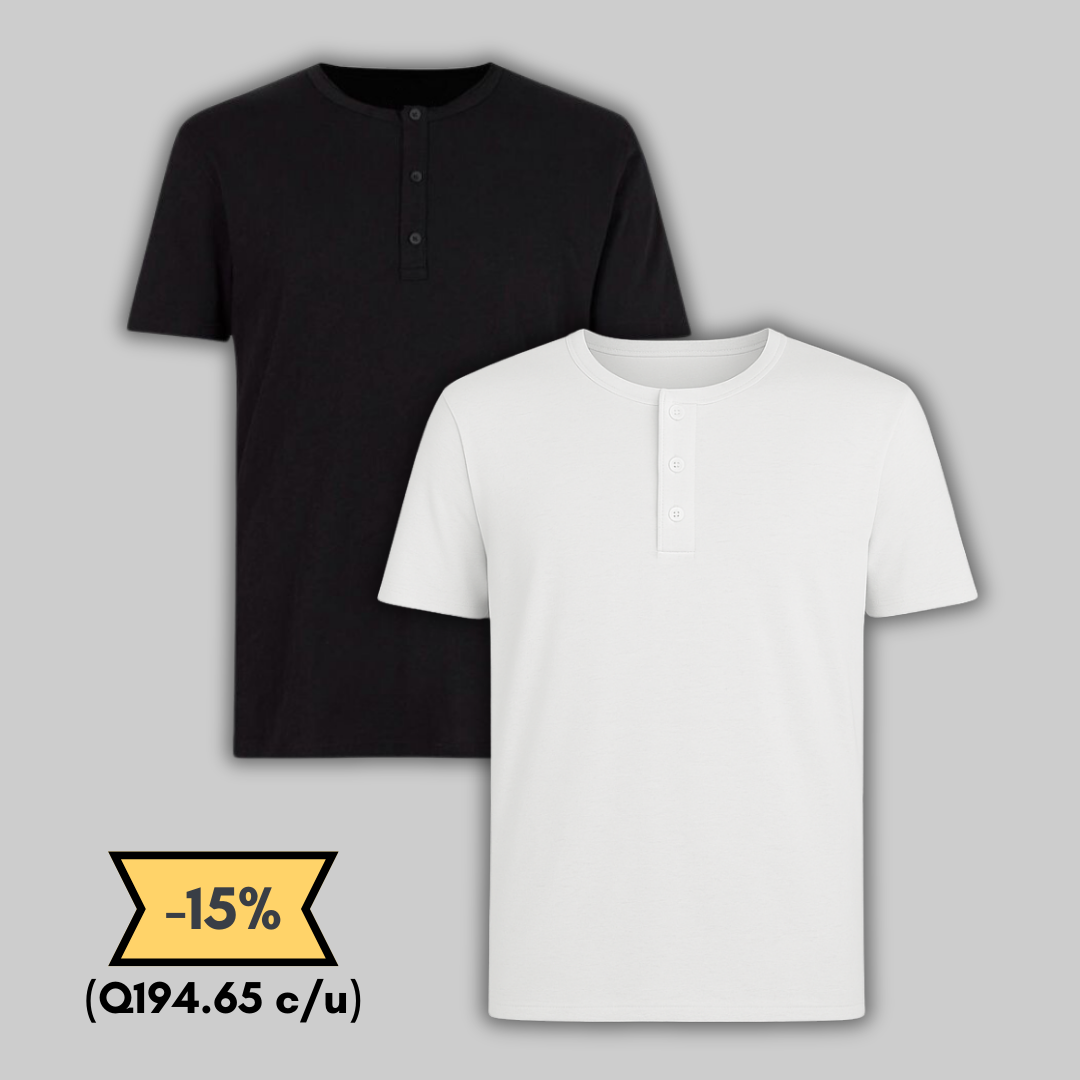 Camiseta con Botones Pack 2 Mix