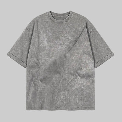 Playera Acid Wash Gris Oversize 240G