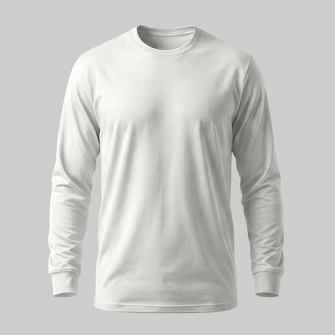 Playera manga larga Blanco - tono uniforme HdT