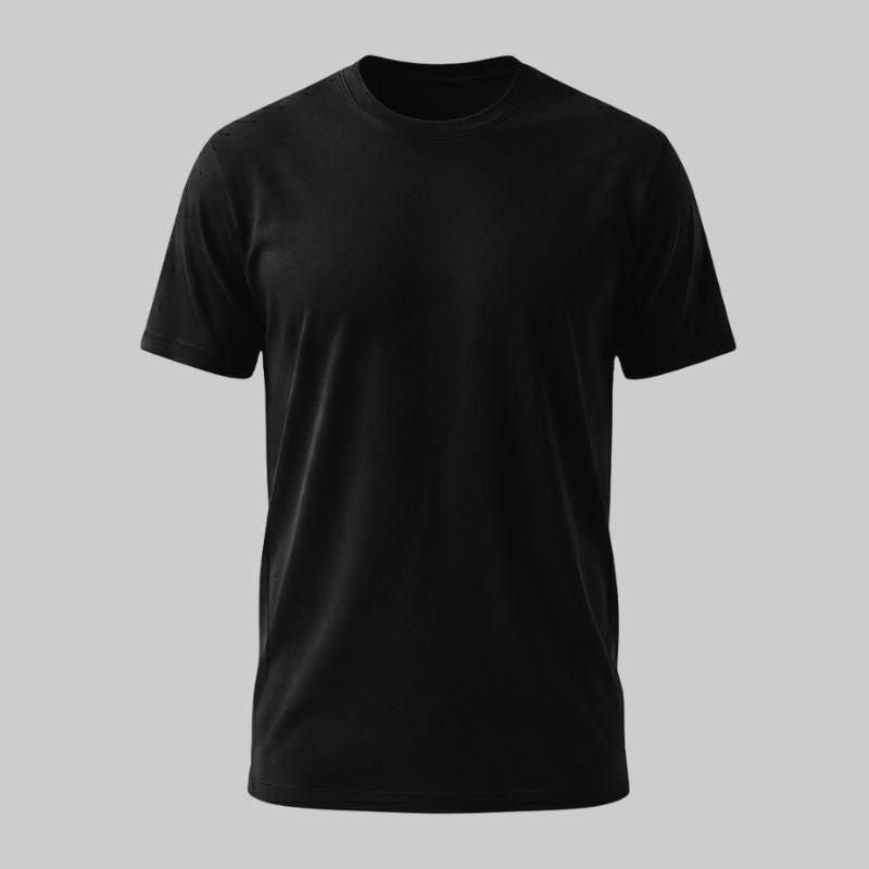 Playera Negra de Algodón - tono uniforme HdT
