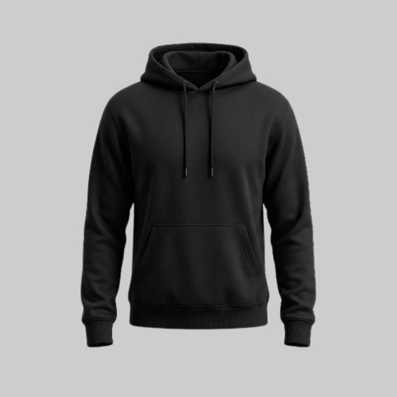 Sudadero Negro con Capucha - tono uniforme HdT