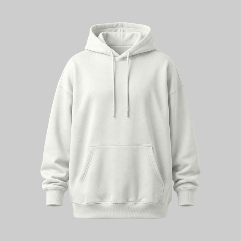 Sudadero Blanco Oversize con Capucha - tono uniforme HdT