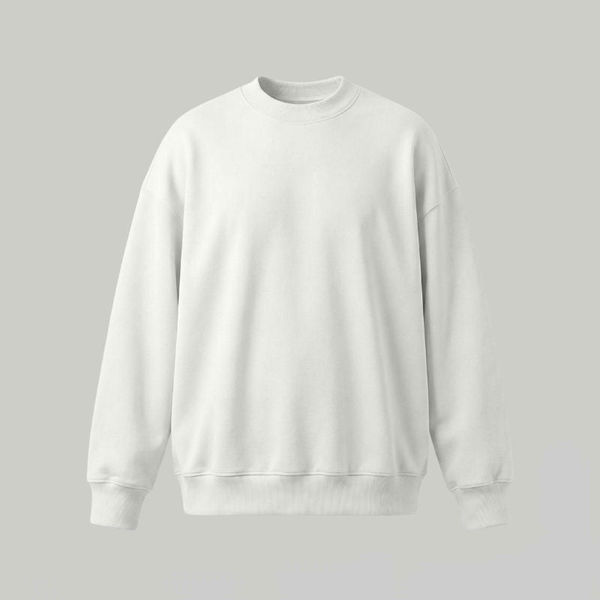 Sudadero Blanco Oversize - tono uniforme HdT