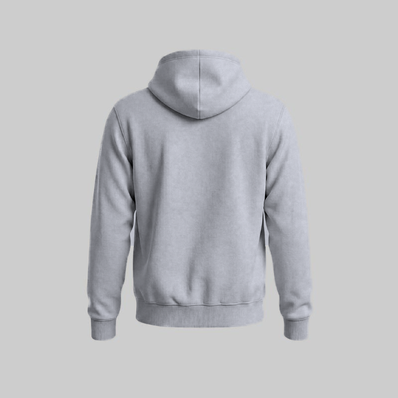 Sudadero Gris con Capucha — espalda