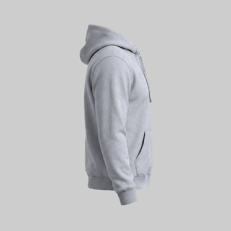 Sudadero Gris con Capucha — lateral