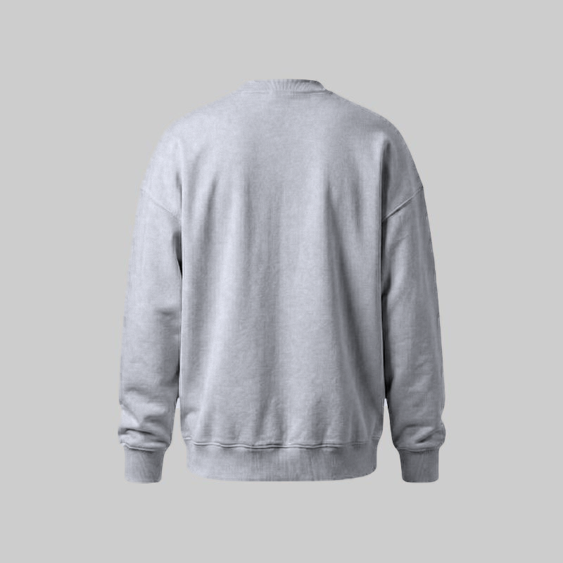 Sudadero Gris Oversize — espalda