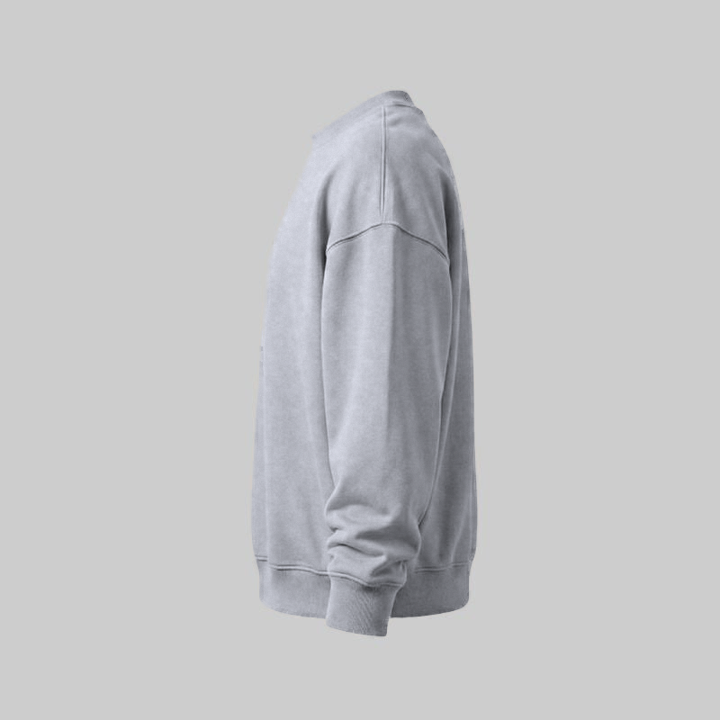 Sudadero Gris Oversize — lateral