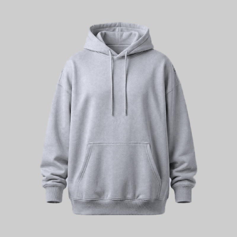 Sudadero Gris Oversize con Capucha — frente (vista 2)