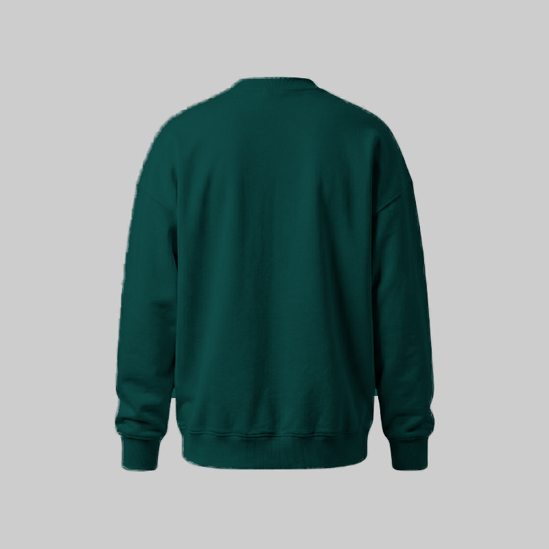 Sudadero Verde Botella Oversize — espalda