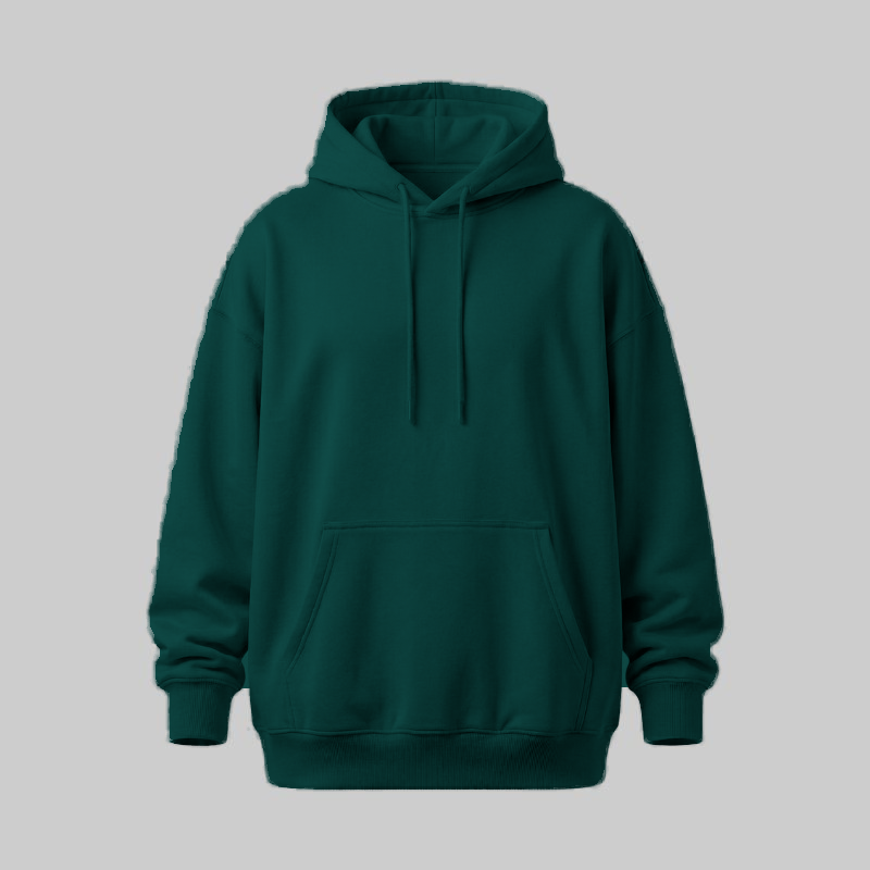 Sudadero Verde Botella Oversize con Capucha — frente (vista 2)