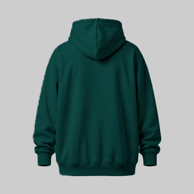 Sudadero Verde Botella Oversize con Capucha — espalda