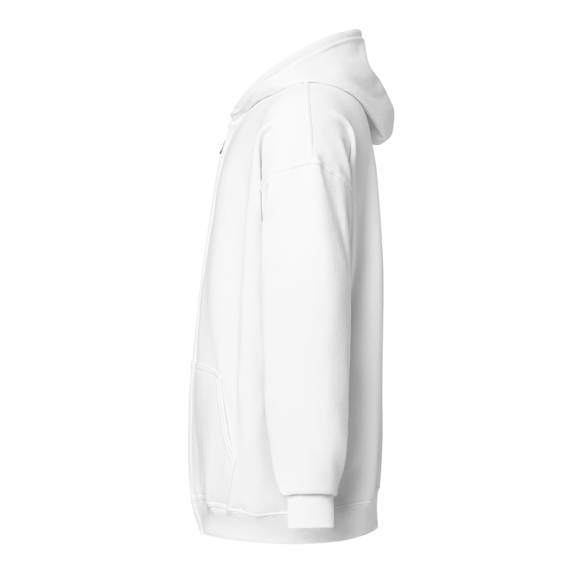 sudadero Blanco con zipper frontal y capucha