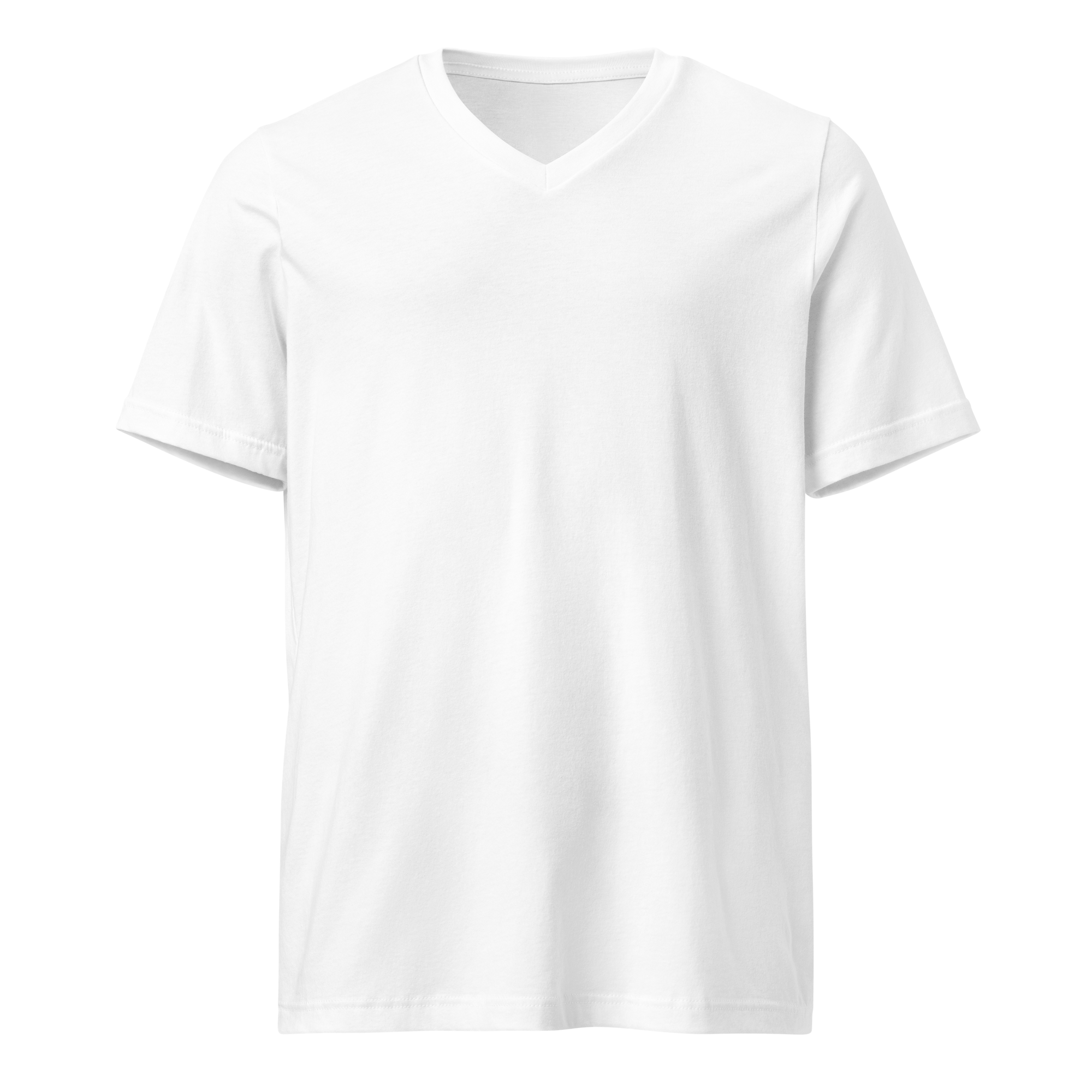 Playera Blanca de Algodón Cuello en V