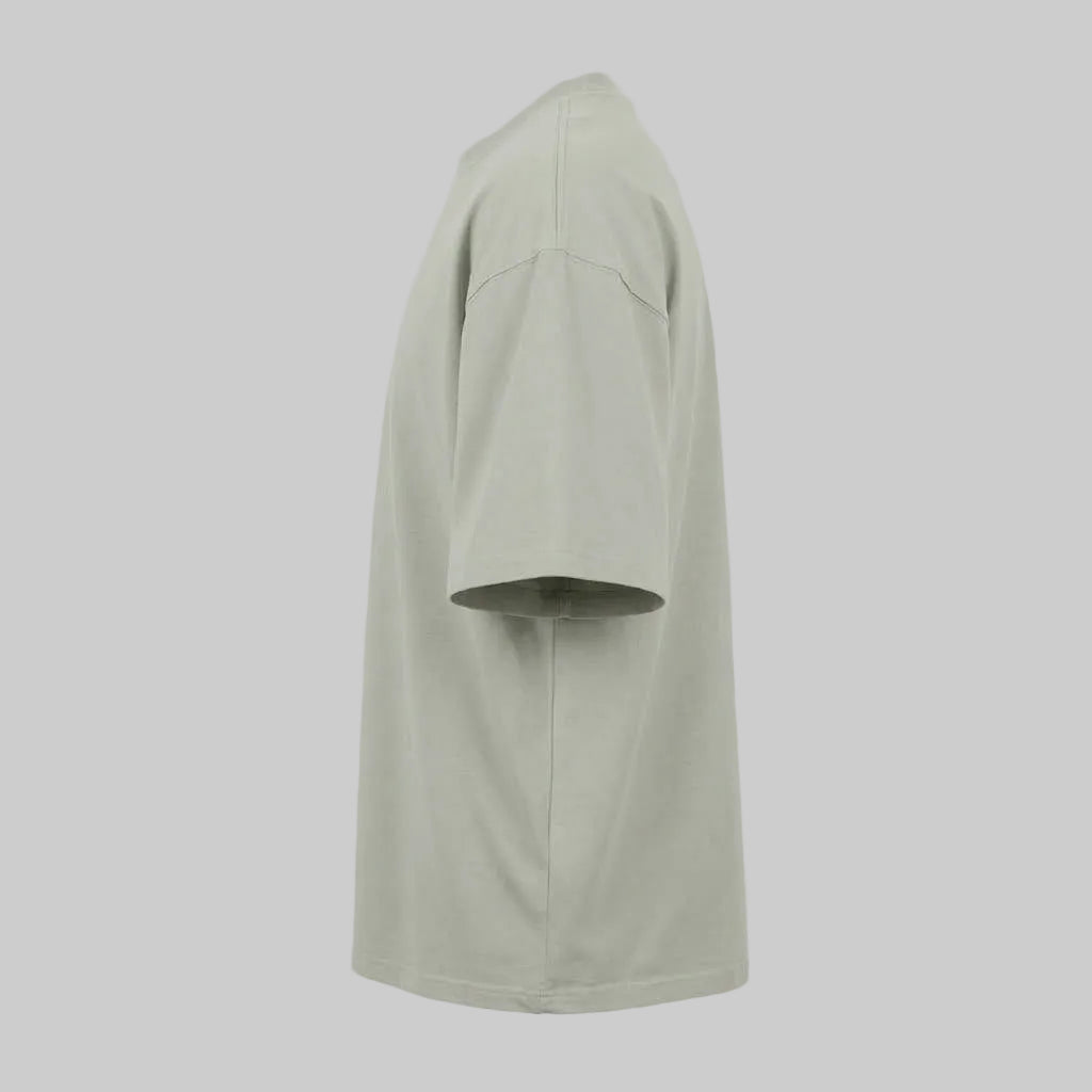 Playera Oversize Verde Claro 300G — lateral