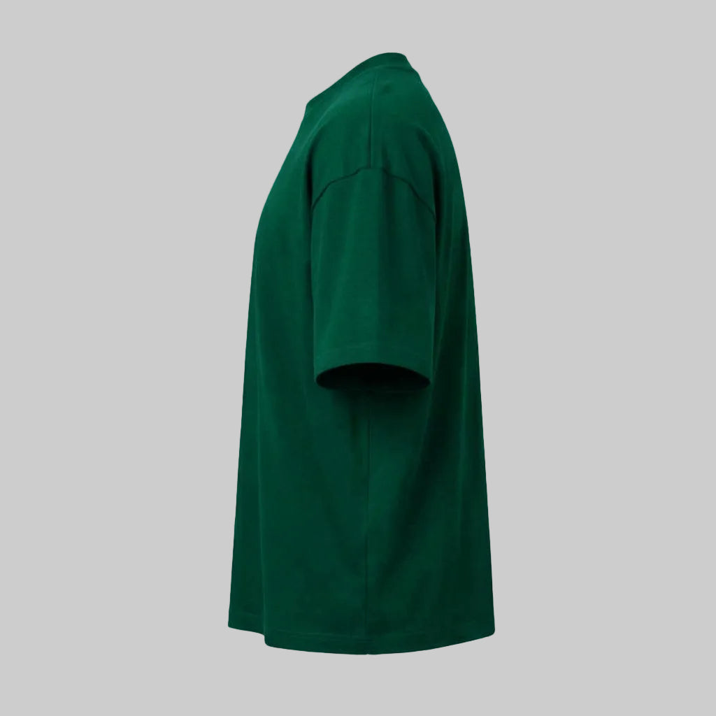 Playera Oversize Verde 260G Qatar — lateral
