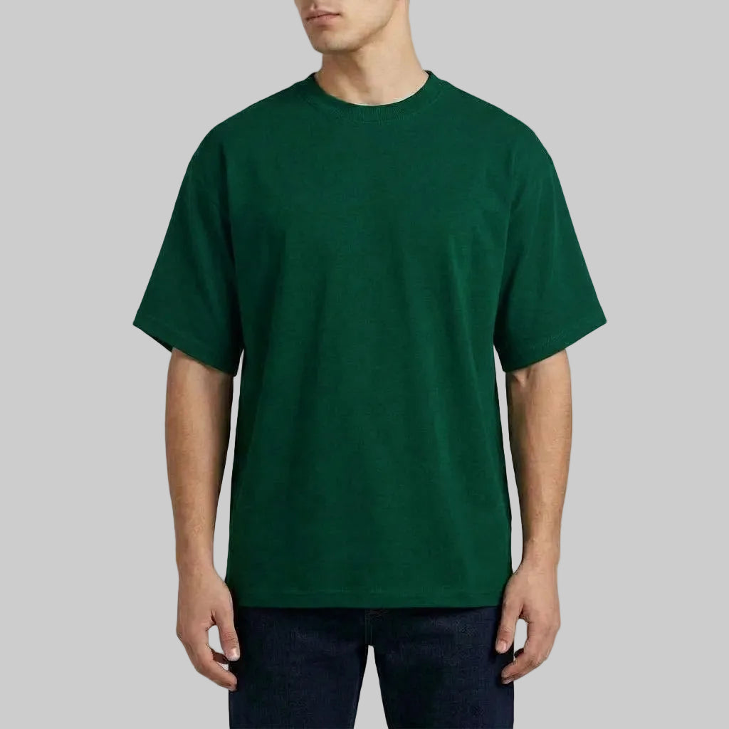 Playera Oversize Verde 260G Qatar — modelo
